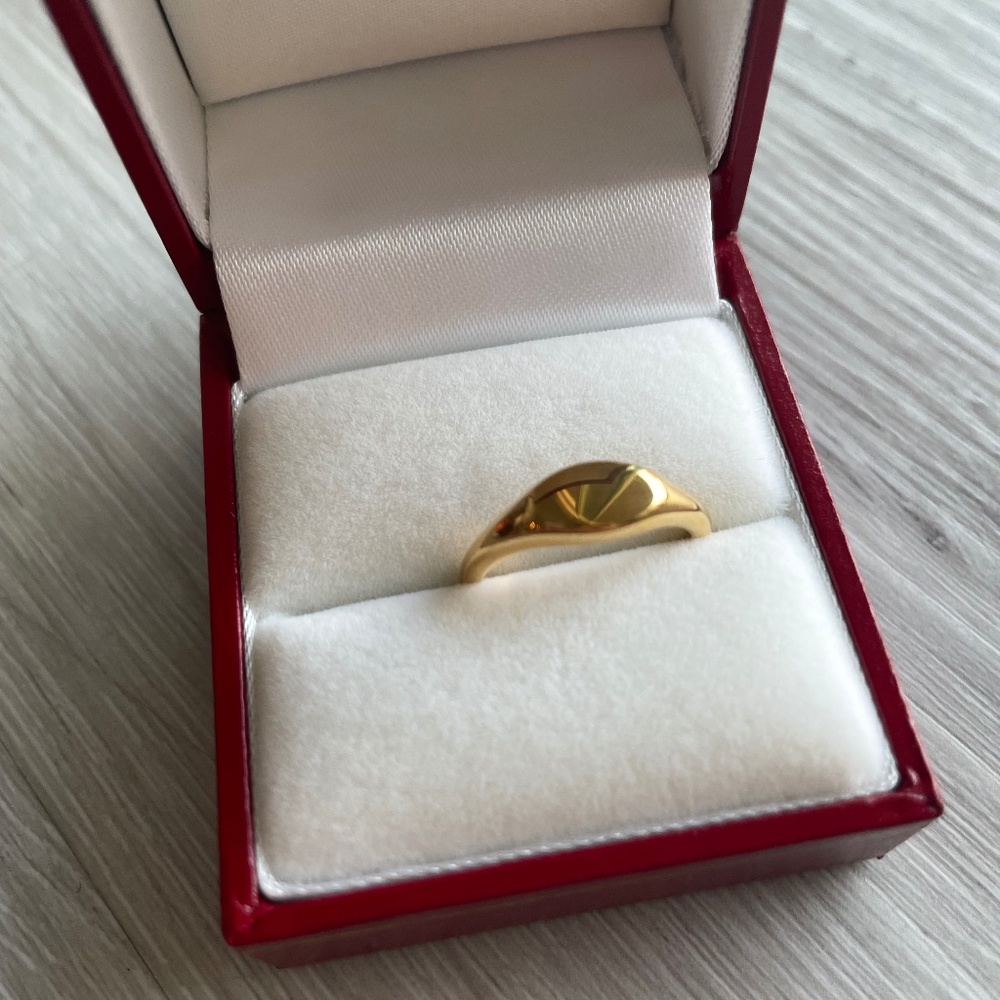 14k Gold Plated Signet Ring